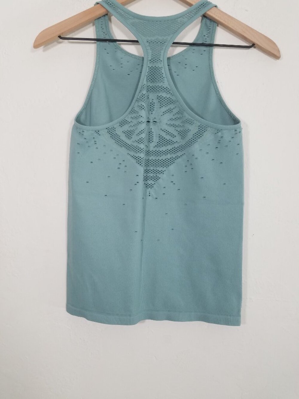 FP Movement by Free People Racer Back Mesh Tank Top Green Size M/L